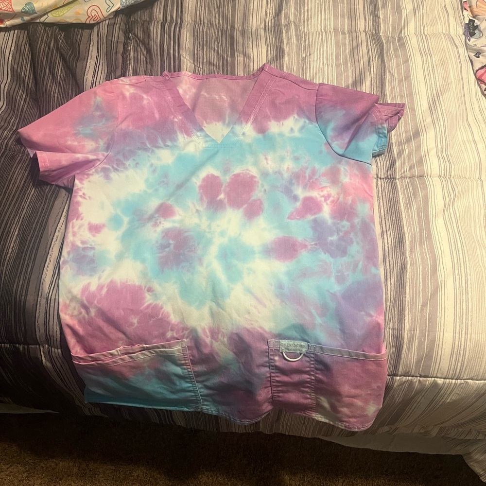 Tie-Dye scrub top